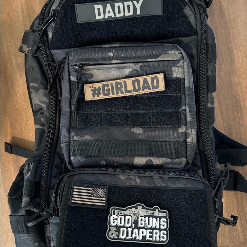 Tactical Baby Gear Black Camouflage Backpack